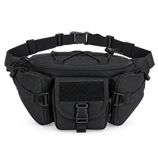 Durable Tactical Chest Waist Bag, Adjustable Strap Outdoor Travel Fanny Pack for Men & Women