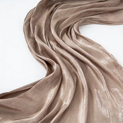 Silky Shiny Solid Large Wrap Scarf, Breathable Sun‑Proof Headscarf for Travel & Daily Occasions