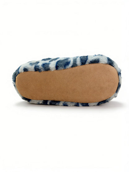 Bulk Slippers | Fuzzy Plush Leopard Slippers Women Winter Warm Quiet Indoor Shoes Wholesale