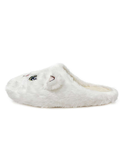 Bulk Slippers | Soft Fuzzy Cat Face Slippers Women Winter Warm Indoor House Shoes Wholesale