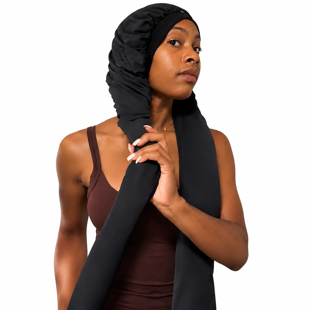 Soft Stretch Long Design Hair Bonnet, Breathable Night Sleeping Cap for Ladies Braids Curly Dreadlock Hair
