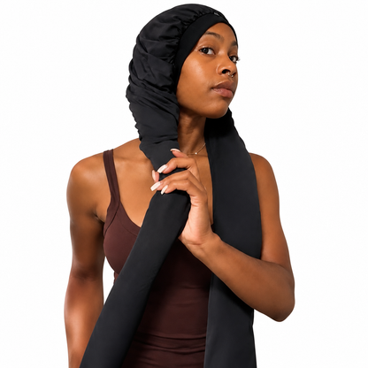 Soft Stretch Long Design Hair Bonnet, Breathable Night Sleeping Cap for Ladies Braids Curly Dreadlock Hair