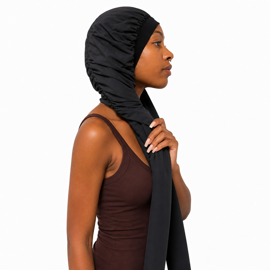 Soft Stretch Long Design Hair Bonnet, Breathable Night Sleeping Cap for Ladies Braids Curly Dreadlock Hair