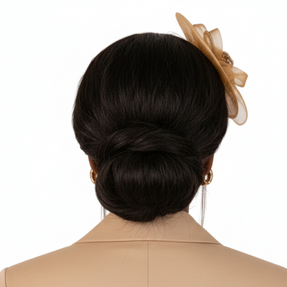 Hand‑Woven Pearl Fascinator Hat, Elegant Mesh Flower Hair Fascinator for Women Party