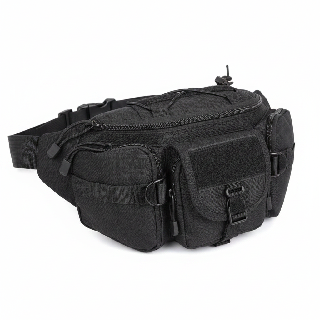 Durable Tactical Chest Waist Bag, Adjustable Strap Outdoor Travel Fanny Pack for Men & Women