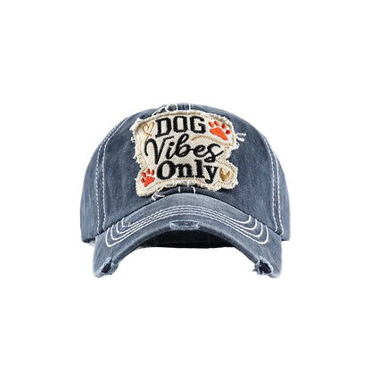 Retro Distressed Washed Denim Baseball Hat, Decorative Fabric Patch Embroidery Casual Daily‑Wear Cap