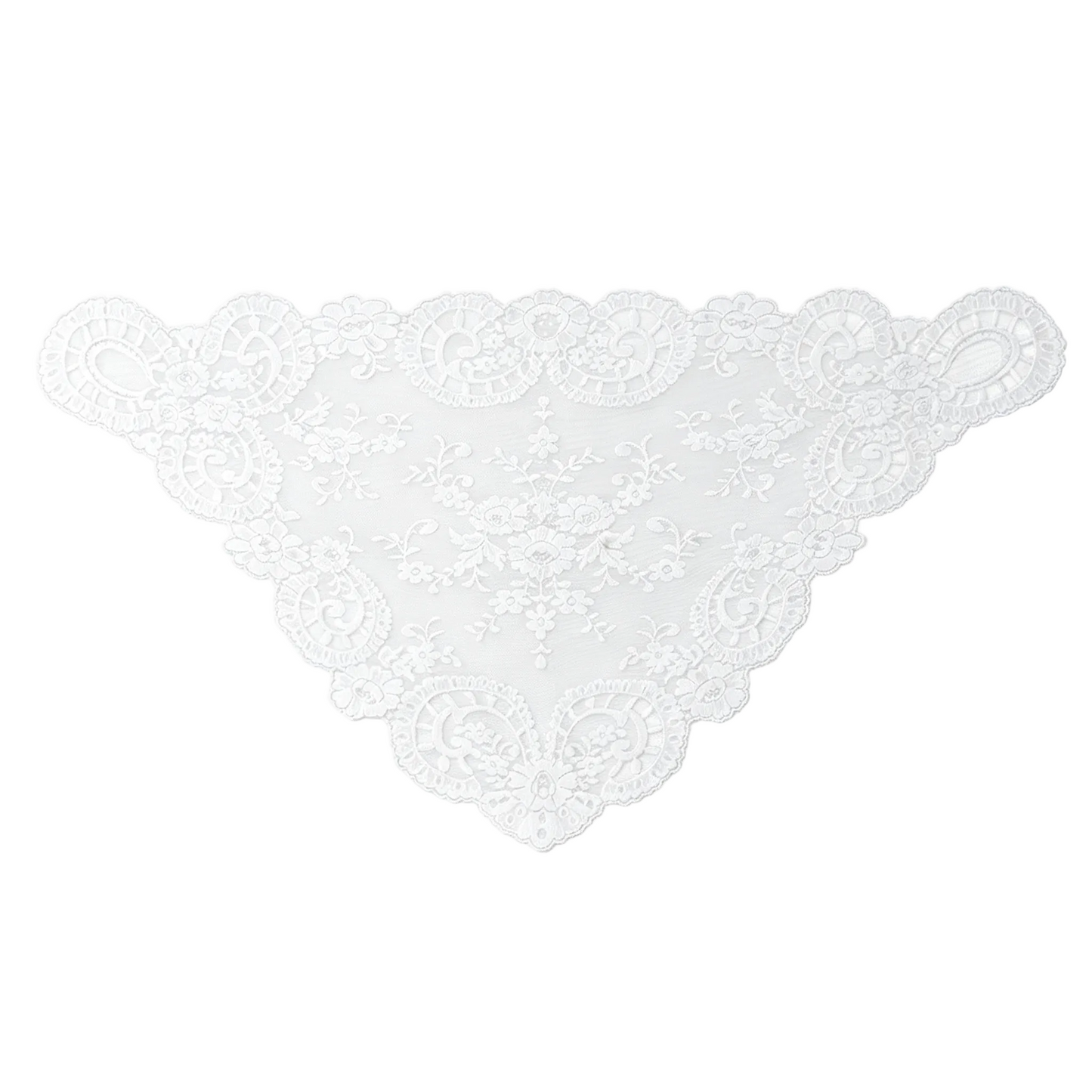 Lightweight Floral Lace Triangle Scarf, Versatile Multi‑Way Wear Lace Neck Shawl for Women