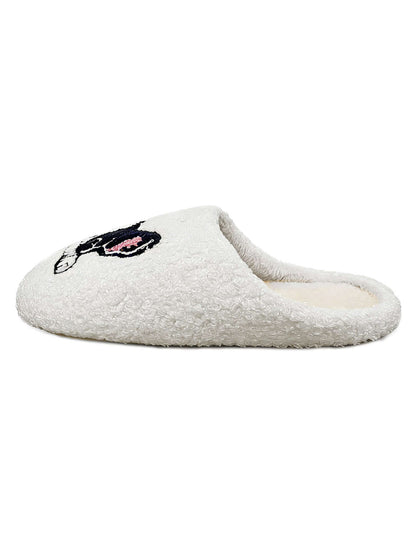 Bulk Slippers | Soft Fuzzy French Bulldog Slippers Women Winter Warm Indoor House Shoes Wholesale