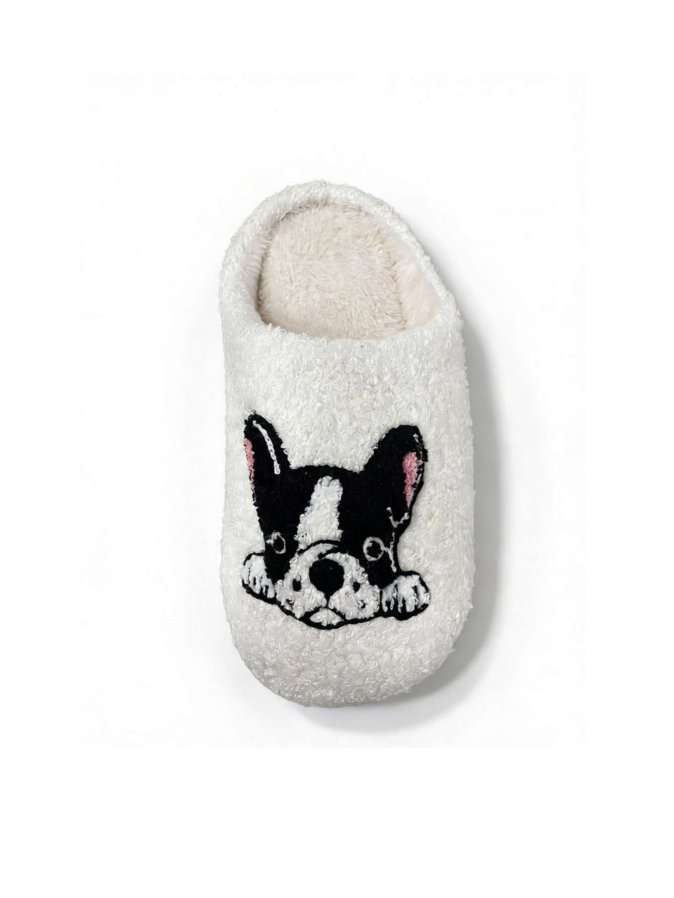 Bulk Slippers | Soft Fuzzy French Bulldog Slippers Women Winter Warm Indoor House Shoes Wholesale