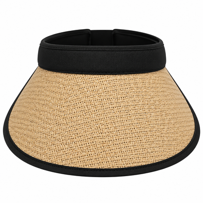 Portable Fold‑Up Sun Visor Cap, Wide Brim Empty‑Top Sports Sun Protection Hat for Daily & Outdoor Activities