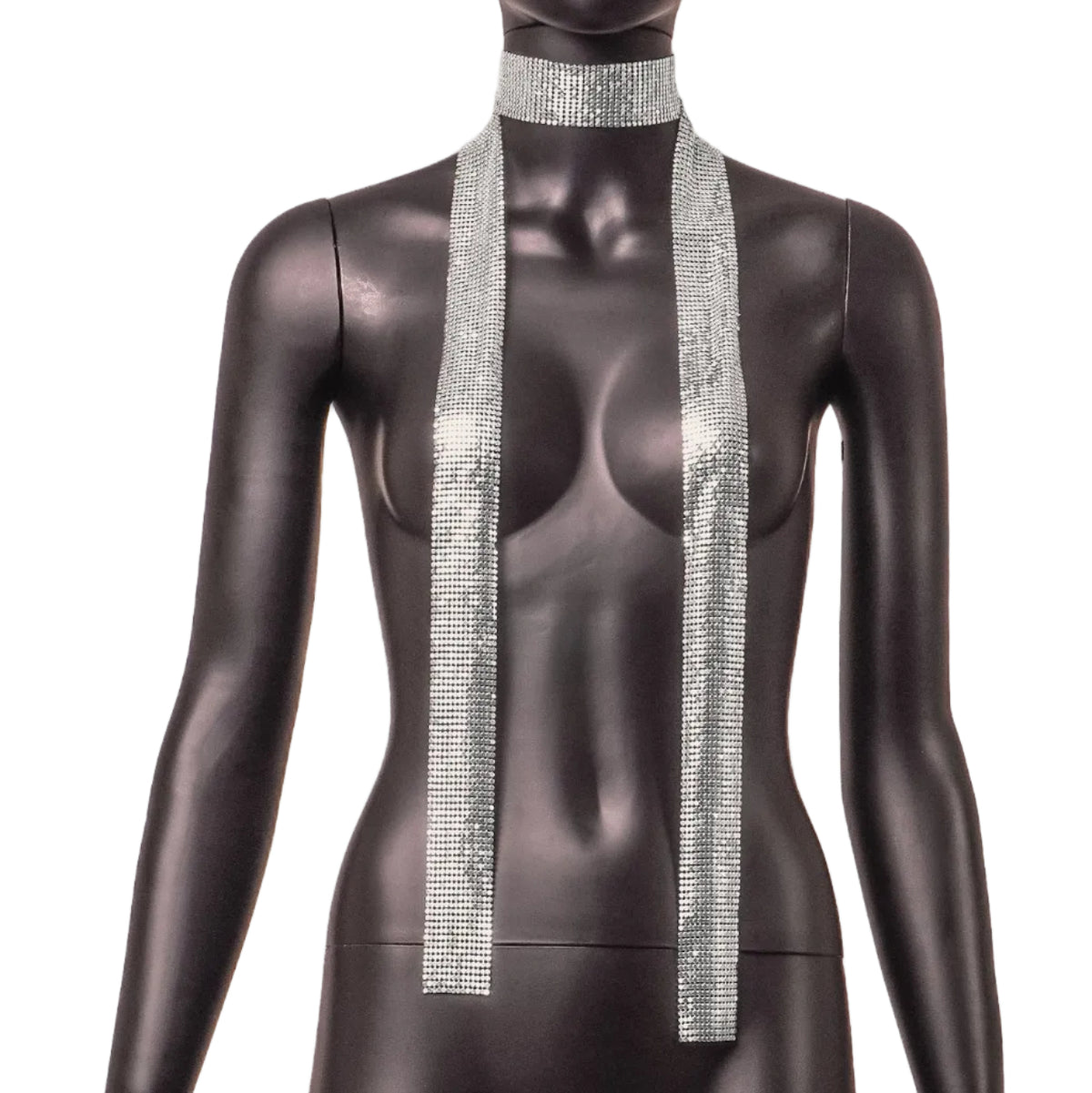 Trendy Shiny Metallic Sequin Neck Scarf, Sparkling Decorative Scarf for Evening Events