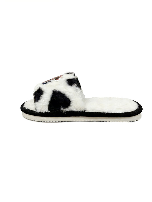 Bulk Slippers | Cow Print Plush Highland Cow Open Toe Slippers Unisex Spring Summer Indoor Home Shoes Wholesale