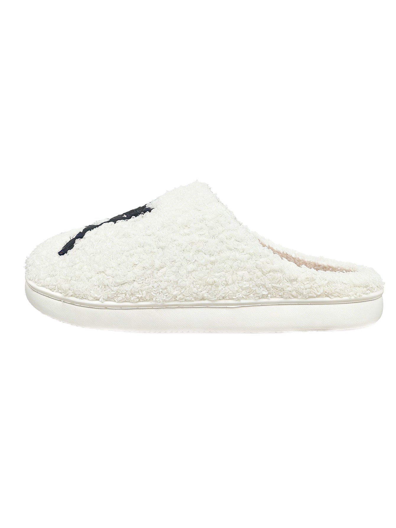 Bulk Slippers | Unisex Black Cat Embroidery Fuzzy Slippers Winter Warm Indoor Home Shoes Wholesale