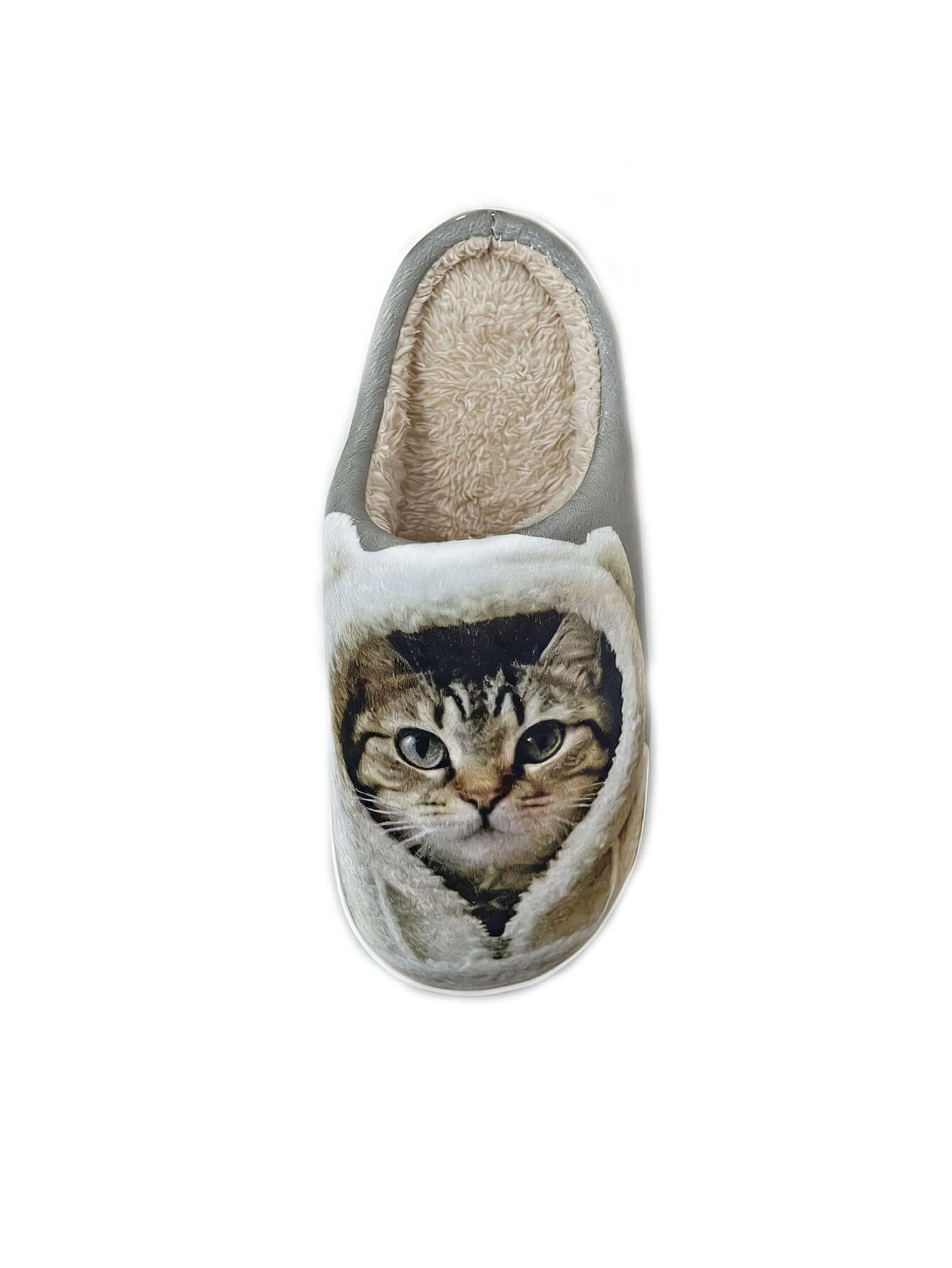 Bulk Slippers | Soft Cat Print Plush Slippers Women Winter Warm Quiet Indoor Shoes Wholesale