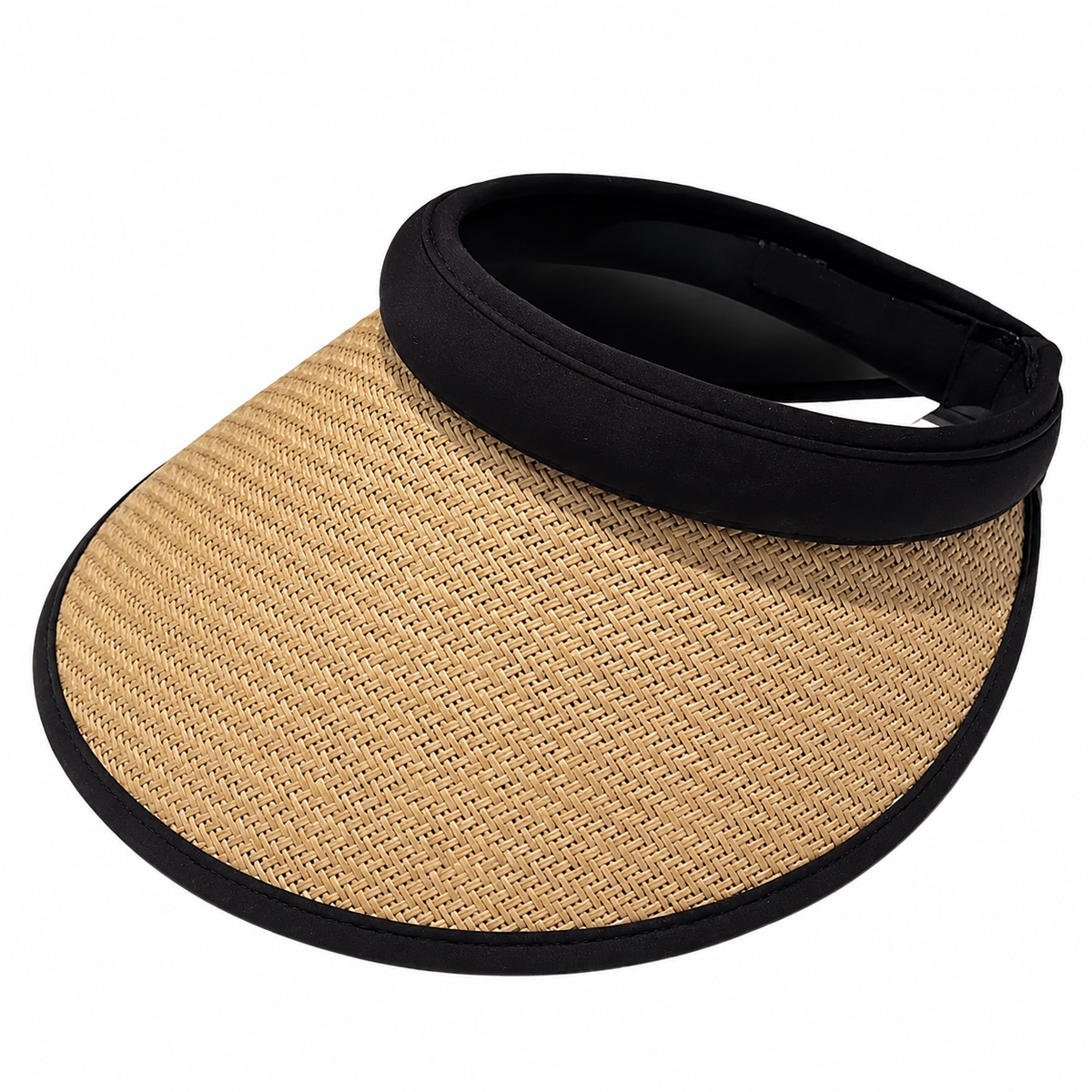 Portable Fold‑Up Sun Visor Cap, Wide Brim Empty‑Top Sports Sun Protection Hat for Daily & Outdoor Activities