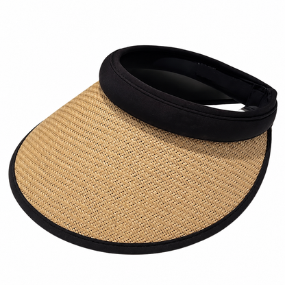Portable Fold‑Up Sun Visor Cap, Wide Brim Empty‑Top Sports Sun Protection Hat for Daily & Outdoor Activities