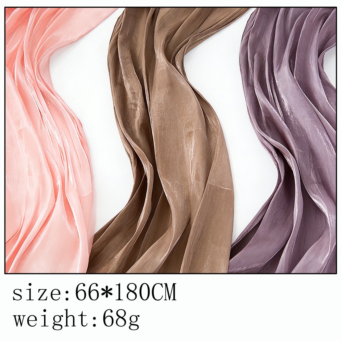 Silky Shiny Solid Large Wrap Scarf, Breathable Sun‑Proof Headscarf for Travel & Daily Occasions