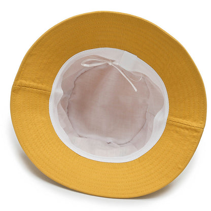 Embroidered Smiley Face Bucket Hat, Foldable Sun Protection Casual Fisherman Hat for Men Women