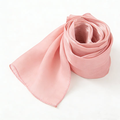 Silky Shiny Solid Large Wrap Scarf, Breathable Sun‑Proof Headscarf for Travel & Daily Occasions