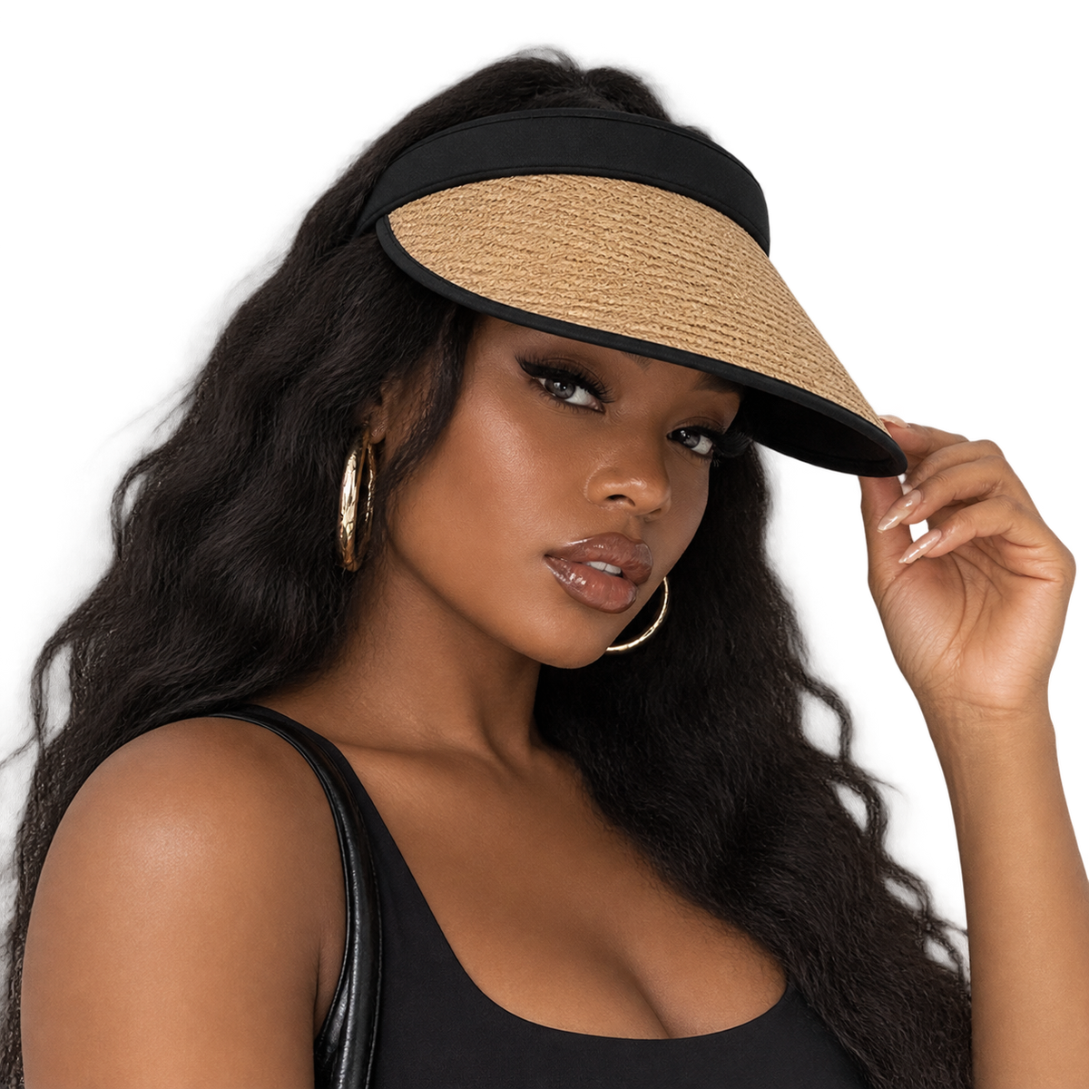 Portable Fold‑Up Sun Visor Cap, Wide Brim Empty‑Top Sports Sun Protection Hat for Daily & Outdoor Activities