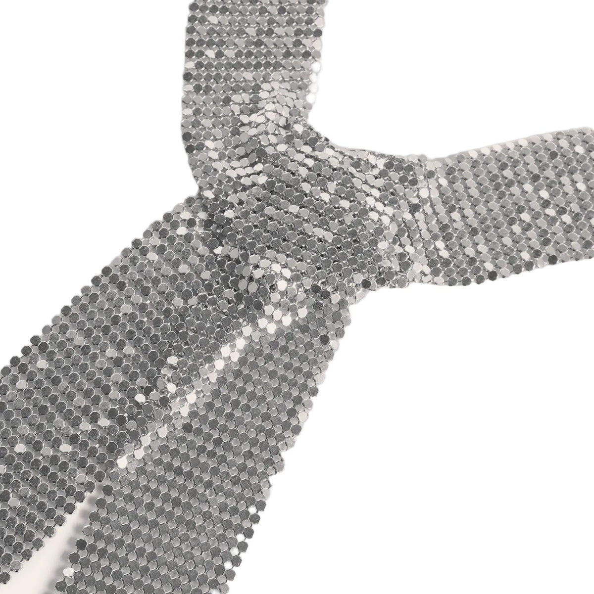 Trendy Shiny Metallic Sequin Neck Scarf, Sparkling Decorative Scarf for Evening Events
