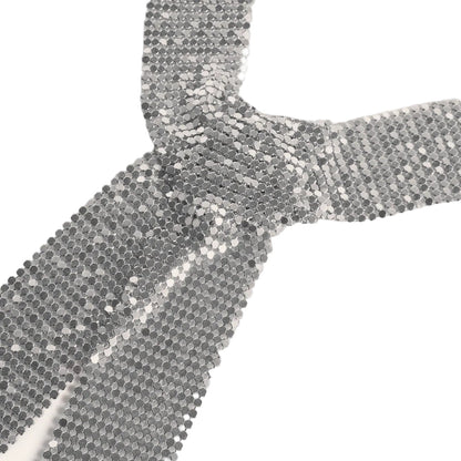 Trendy Shiny Metallic Sequin Neck Scarf, Sparkling Decorative Scarf for Evening Events