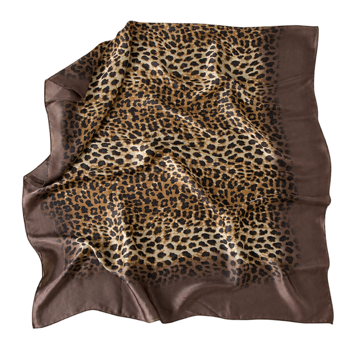 Women Leopard Print Chiffon Scarf, Lightweight Soft Printed Neck Scarf Multi‑Purpose Shawl Wrap