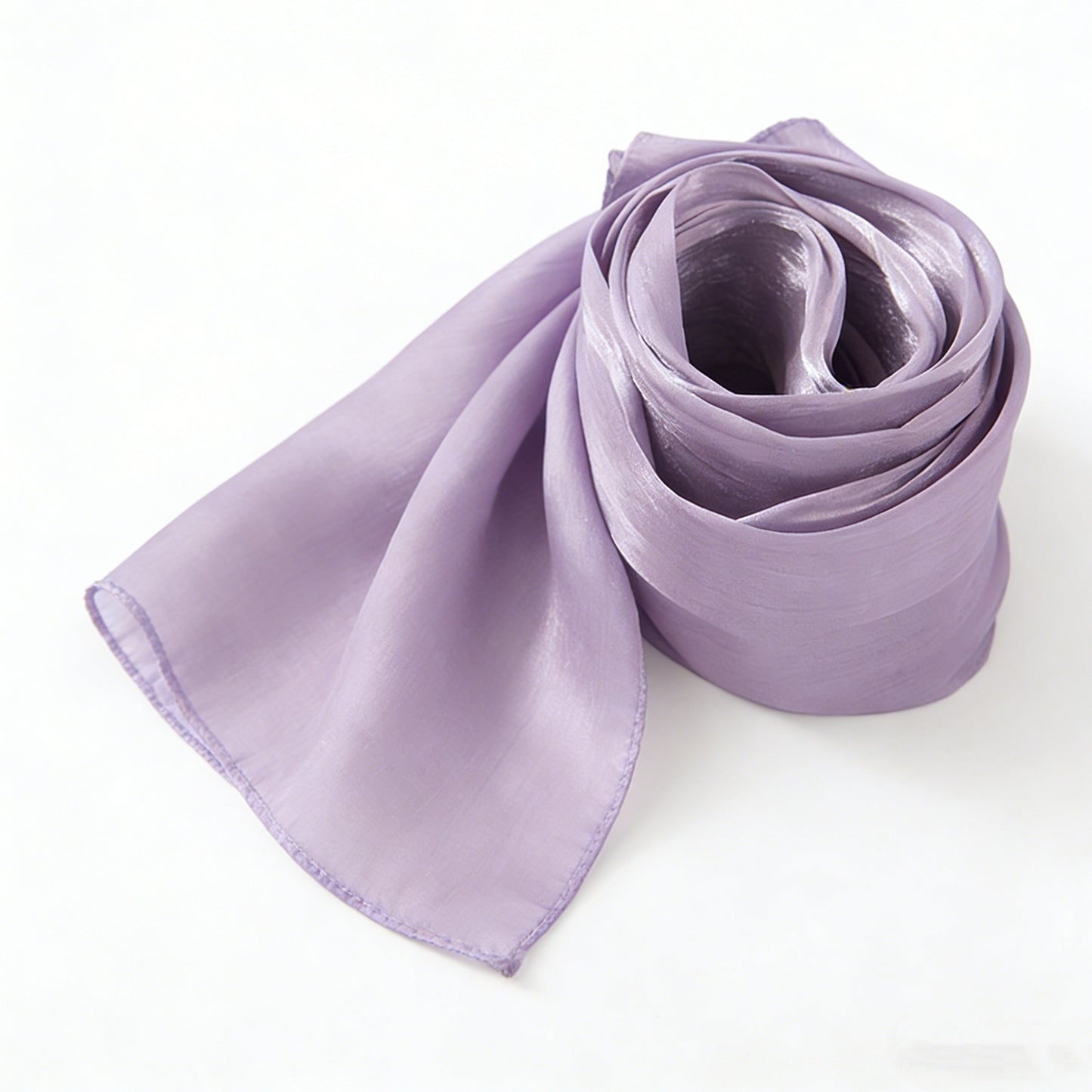 Silky Shiny Solid Large Wrap Scarf, Breathable Sun‑Proof Headscarf for Travel & Daily Occasions