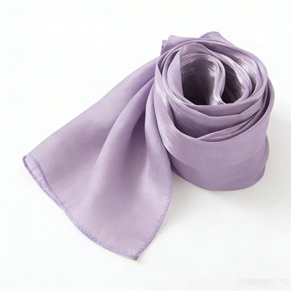 Silky Shiny Solid Large Wrap Scarf, Breathable Sun‑Proof Headscarf for Travel & Daily Occasions
