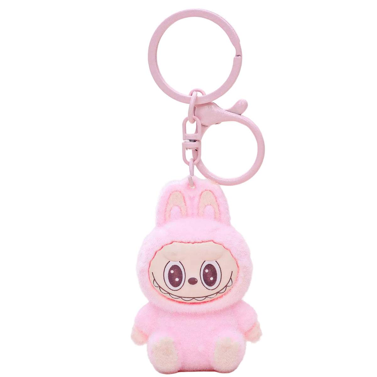 Cute Labubu Plush Doll Keychain, Creative Cartoon Bag Charm Pendant Key Ring for Bag Decoration