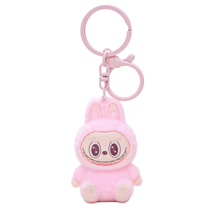 Cute Labubu Plush Doll Keychain, Creative Cartoon Bag Charm Pendant Key Ring for Bag Decoration