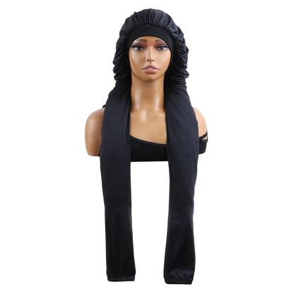 Soft Stretch Long Design Hair Bonnet, Breathable Night Sleeping Cap for Ladies Braids Curly Dreadlock Hair