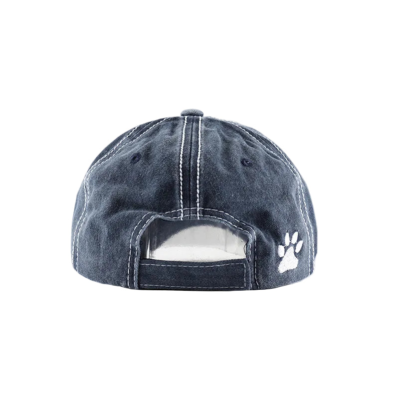 Retro Distressed Washed Denim Baseball Hat, Decorative Fabric Patch Embroidery Casual Daily‑Wear Cap