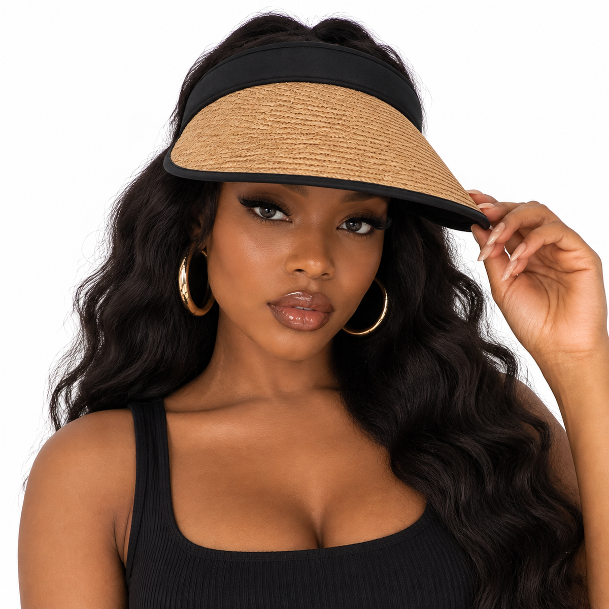 Portable Fold‑Up Sun Visor Cap, Wide Brim Empty‑Top Sports Sun Protection Hat for Daily & Outdoor Activities