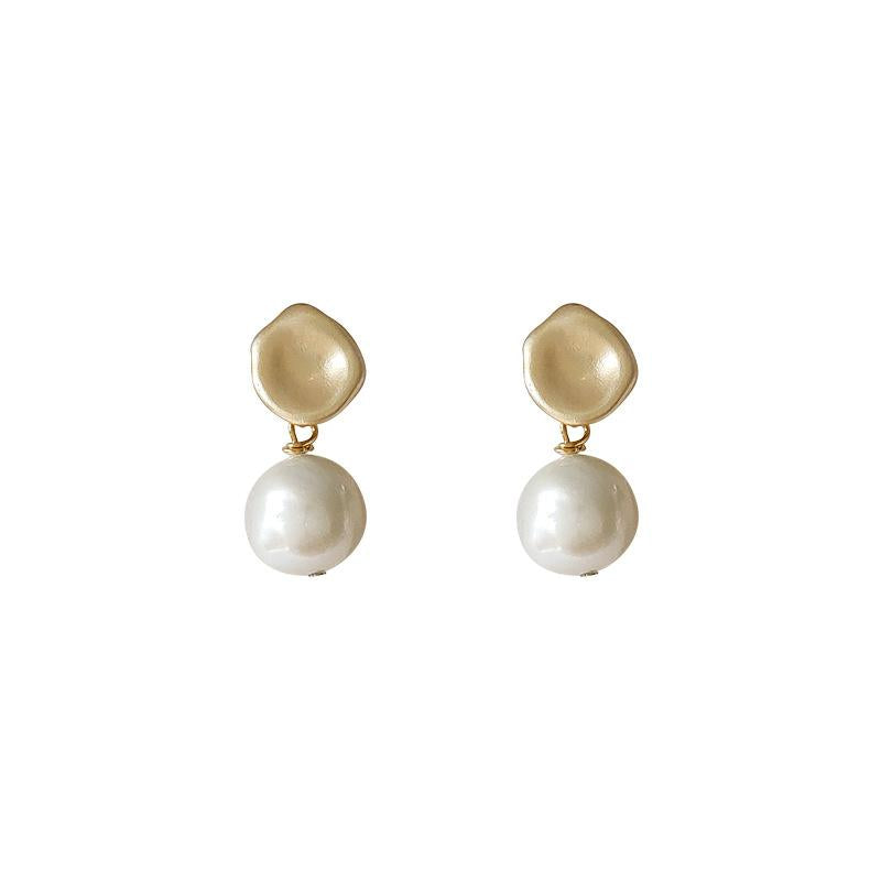 Baroque Freshwater Pearl Drop Stud Earrings, Irregular Pearl Dangle Earrings for Women