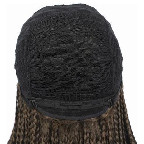 Pure Hand‑Braided Long Box Braid Wig, Ombre Gradient Three‑Strand Crochet Braid Full‑Head Wig