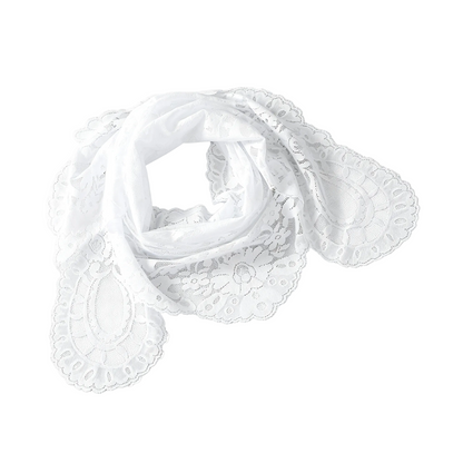 Lightweight Floral Lace Triangle Scarf, Versatile Multi‑Way Wear Lace Neck Shawl for Women