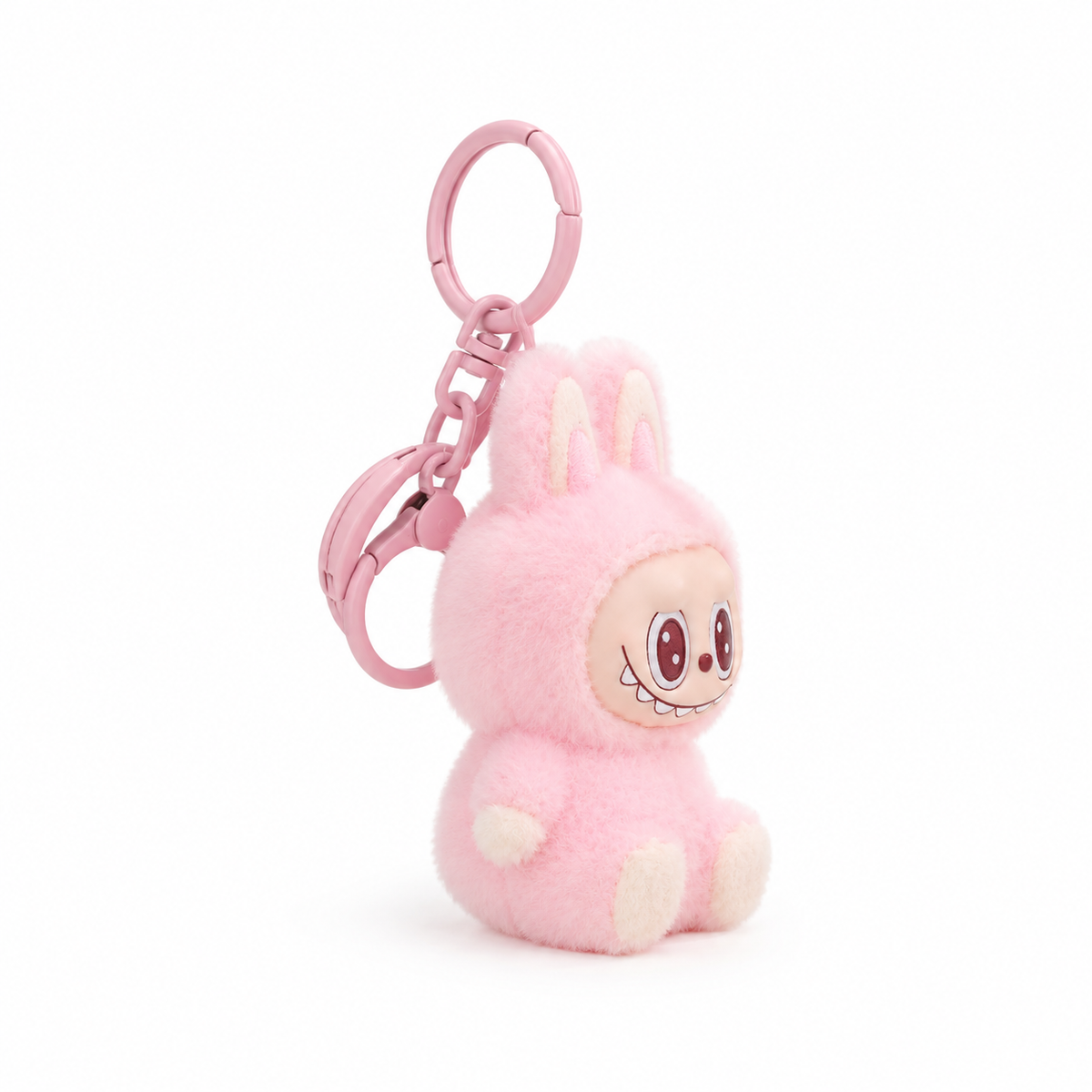 Cute Labubu Plush Doll Keychain, Creative Cartoon Bag Charm Pendant Key Ring for Bag Decoration